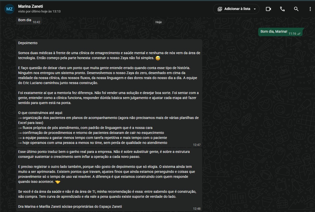 Depoimento de Marina e Marília Zaneti, Espaço Zaneti